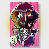 a painting of a black woman with a dollar sign on it
