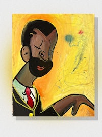 a painting of a man with a beard