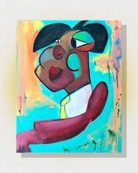 a painting of a man in a suit