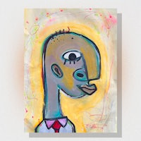 a painting of a man wearing a tie