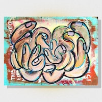 a painting of a man with a hat on his head