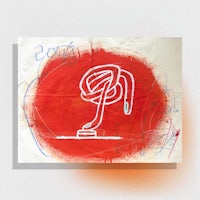 a drawing of a red arrow on a piece of paper